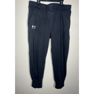 Under Armour Sweatpants Joggers Black Fleece Logo Mens XL Athletic Pants